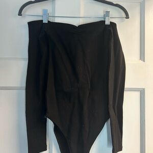Black Off-Shoulder Bodysuit